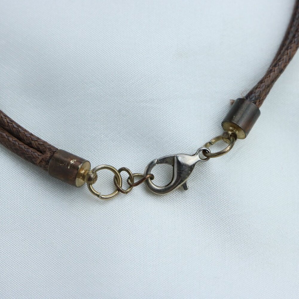 Gold Tone Hammered Circle Statement Necklace Adju… - image 5